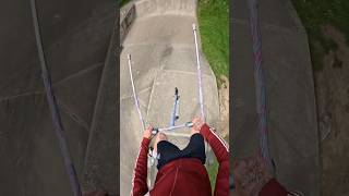 Crutches + Scootering = 💀 #scooter #skatepark #challenge #fail