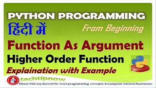 Passing Function As Arguments In Python | Higher Order Function | Functional Programming in Python