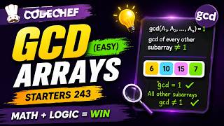 GCD Arrays (Easy) | Starters 243 | Codechef | Codechef Solution