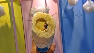 Ice cream Cotton Candy Burrito - Taiwanese Street Food