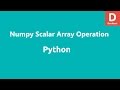Python Numpy Scalar Array Operation
