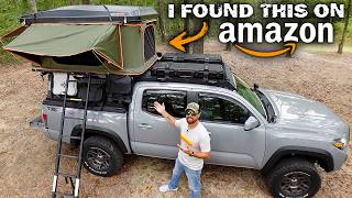 BEST \u0026 CHEAPEST Rooftop Tent EVER ! Truck Camper Build NEW Addition 2024