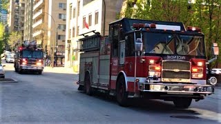 Fire Trucks Responding Compilation in Montreal #1