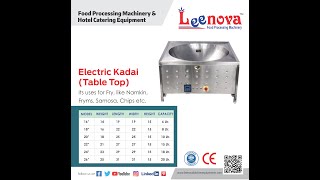 Electric Kadai / Commercial Fryer  - Leenova