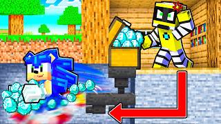 Me Convertí en SONIC para ROBAR DIAMANTES en Minecraft!🤣💎