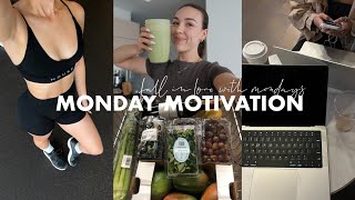 MONDAY MOTIVATION (vlog): productive day in the life, romanticize your mornings, coffee work date