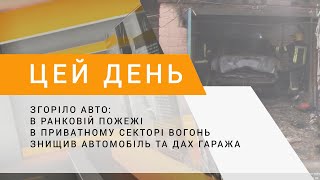 Згоріло авто: в ранковій пожежі в приватному секторі вогонь знищив автомобіль та дах гаража