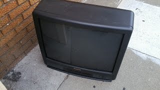 Re-Trashed 1994 Panasonic CT-27S18S CRT TV on the Street