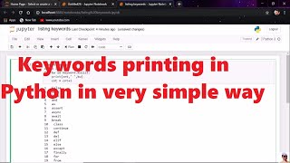 keywords printing in python.