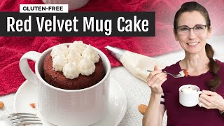 Gluten-Free Red Velvet Mug Cake with Cream Cheese Frosting