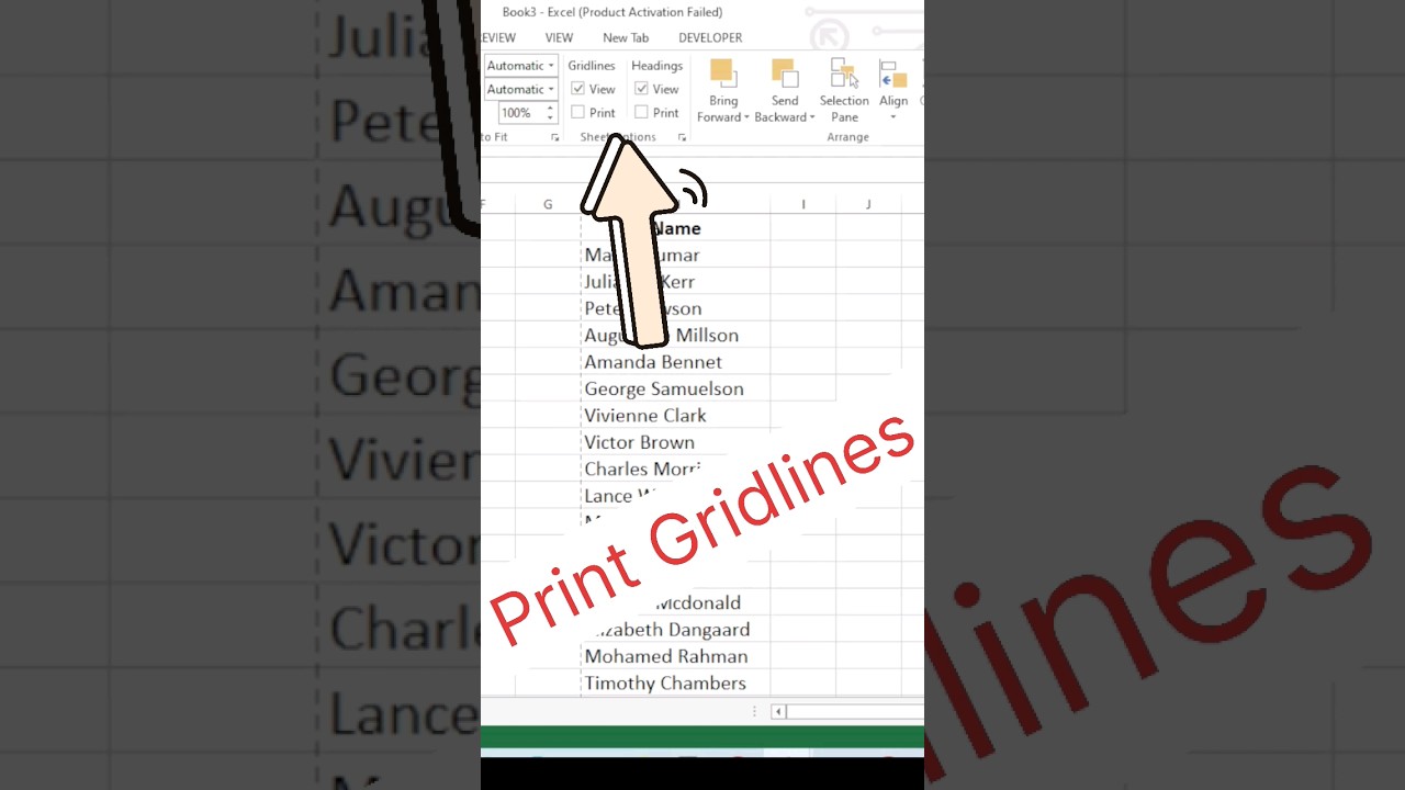 how to print with gridlines in excel  #excel