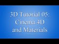 3d tutorials  Cinema 4D and Materials