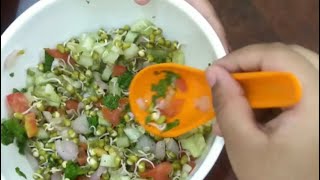 National Nutrition week school activity || Moong sprouts salad preparation by kids