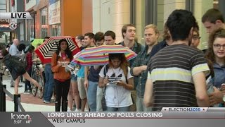 Some young voters still undecided, even as they're in line