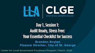 CLGE March 2026 Day 1, Session 1: Audit Ready, Stress Free: Your Essential Checklist for Success