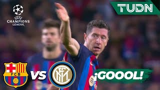 ¡GOLAZO! Lewandowski no perdona | Barcelona 2-2 Inter | UEFA Champions League 22/23-J4 | TUDN