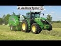 Pressing and wrapping bales | Timmerman | John Deere 6155 R + Mc Hale Fusion 3 | Punthorst