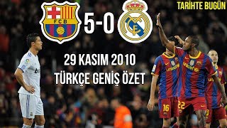 TARİHTE BUGÜN: Barcelona 5-0 Real Madrid | Türkçe Spiker | Geniş Özet 2010 • HD