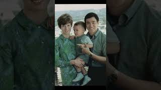 Bruce Lee with his son Brandon Lee and with his wife