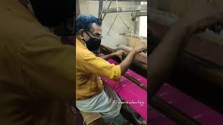 പരമ്പരാഗത പട്ട് നെയ്ത്ത്. How handloom silk saree made? traditional silk weaving