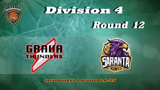 Atlasbasket - Div 4_Round 12 - GRAVA THUNDERS vs ΣΑΡΑΝΤΑ HAWKS