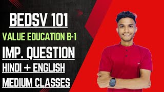 BEDSV 101 | VALUE EDUCATION | ENGLISH MEDIUM BLOCK 1  | IMPORTANT MARATHON LIVE | IGNOU WALAY