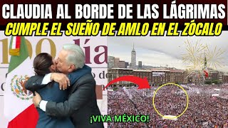 MIRA: SE LE QUIEBRA LA VOZ A CLAUDIA, CUMPLE EL SUEÑO DE AMLO CON ESTO QUE DIJO EN EL ZOCALO HOY