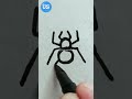 how to draw a spider 🕸️