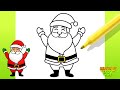 how to draw santa claus easy