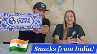 Trying Snacks from India! | Universal Yums  Review 2024 | Universal Yums Unboxing