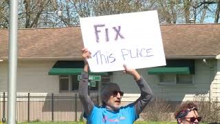 North Morris Estates residents protest "terrible" living conditions