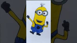 How to draw Minion Kevin #shorts #subscribe #views #viral #youtube #art #drawing #comment #like