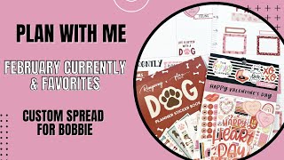 Plan With Me | February Currently & Favorites Pages for Bobbie