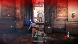 SWBF2: Arcade Onslaught Obi Wan Kenobi Naboo (Theed - Throne Room) Gameplay