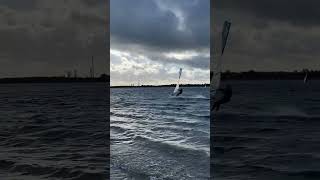 Windsurfen am Speicherbecken in Geeste - Oktober 2023