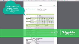 Locating Coil Consumption Details on RXG Interface Relays | Schneider Electric Support