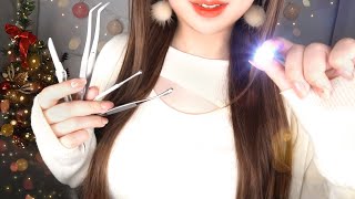 ASMR Ear Cleaning for Subscriber+Eyebrow trimming+Pimple care (SUB)