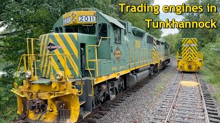 Swapping northbound and southbound engines near Tunkhannock | July 27 \u0026 September 7, 2024