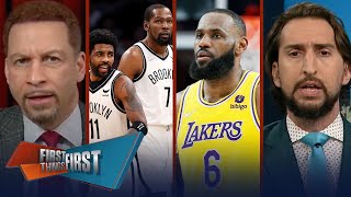 Kyrie Irving traded to Mavs, Suns interested in KD, LeBron cryptic tweet | NBA | FIRST THINGS FIRST