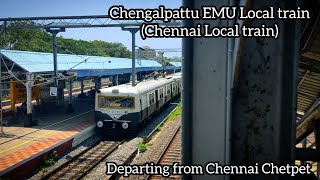 Chennai Beach - Chengalpattu EMU departing from Chetpet | Chennai Local train | INDIAN RAILWAYS