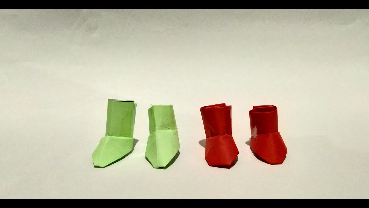 Mini Origami Boots Youtube