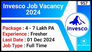 Invesco Job Vacancy 2024 | MNC Company Jobs | Business Trainee Jobs | BBA Finance Job