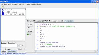 jGRASP: Getting Started with Interactions