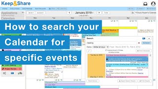 How to search your calendar for specific events