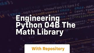 Engineering python 04b the math library
