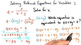 Solving Equations for Variables Isolating Terms - Visualizing Algebra