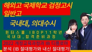 해외고 국제학교 채드윅 의대수시 합격 윈터스쿨 10학년~12학년 준비할것들 IB HL SL 고교학점제 2022 개정교육과정 진로선택 융합선택 과목에 맞춰 생기부 대체서식 작성하기