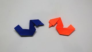 How to make origami duck easy - paper folding duck step by step