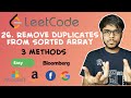 LeetCode - 26. Remove Duplicates from Sorted Array | Arrays Card