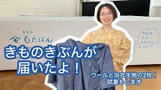 きものきぶんが届いたよ！開封&試着します。妊娠8ヶ月でも着られます！